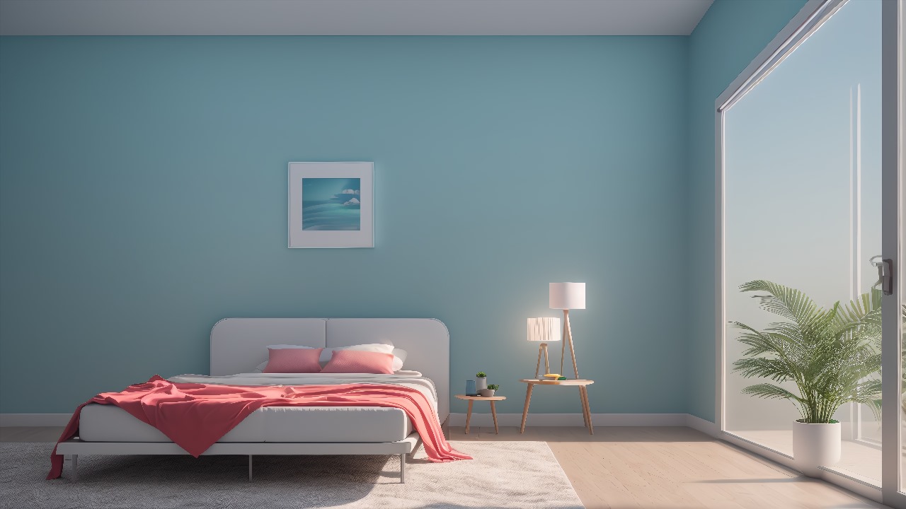Soothing-sky-blue-bedroom-wall 6